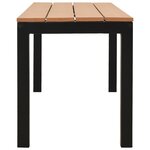 vidaXL Banc de jardin 110 cm acier et WPC marron et noir