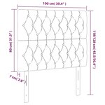 vidaXL Tête de lit à LED Marron foncé 100x7x118/128 cm Tissu