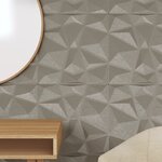 vidaXL Panneaux muraux 24 Pièces gris béton 50x50 cm XPS 6 m² losange