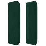 vidaXL Tête de lit avec oreilles Vert foncé 183x16x78/88 cm Velours