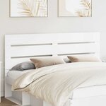 vidaXL Tête de lit Blanc 200 cm Bois d'ingénierie