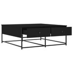 vidaXL Table basse noir 100x99x40 cm bois d'ingénierie