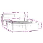 vidaXL Cadre de lit sans matelas noir bois massif 160x200 cm