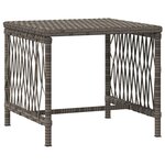 vidaXL Chaise longue avec coussin 2 Pièces Gris 35 x 35 x 32cm polyrotin