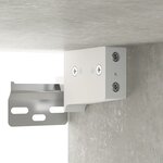 vidaXL Table de chevet murale gris béton 35x35x20 cm