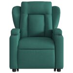 vidaXL Fauteuil inclinable vert foncé tissu