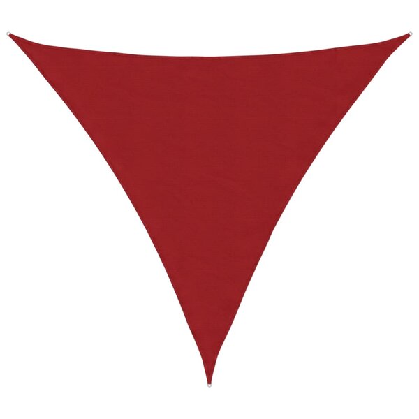vidaXL Voile de parasol tissu oxford triangulaire 3 6x3 6x3 6 m rouge