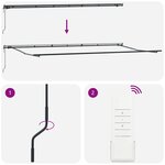 vidaXL Auvent rétractable automatique anthracite blanc 600x300 cm