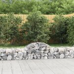 vidaXL Paniers à gabions arqués 5 Pièces 200x50x40/60 cm fer galvanisé