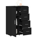vidaXL Buffets 2 Pièces noir 60x31x84 cm bois d'ingénierie