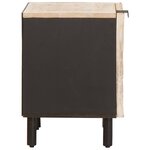 vidaXL Cabinet de chevet Blanc 40 x 33 x 46 cm Bois de mangue massif