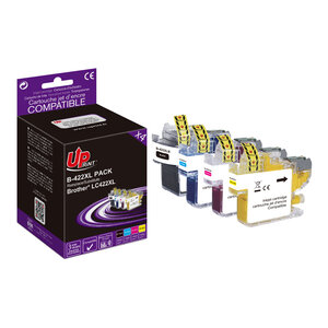 Pack UPrint 4 cartouches compatible Brother LC422 XL