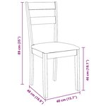 vidaXL Chaises à manger coussins 2 Pièces blanc bois massif caoutchouc