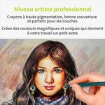 120 Crayons de couleur Base d'huile - ACROPAQ - Performance artistique - Boîte en métal