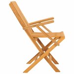 vidaXL Chaises de jardin pliantes lot de 4 61x67x90cm bois massif teck