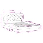 vidaXL Cadre de lit sans matelas bleu 120x200 cm velours