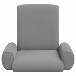 vidaXL Fauteuil de sol ajustable Gris foncé Velours grainé