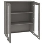 vidaXL Dessus de buffet HAMAR Gris clair 85x35x100 cm Bois de pin