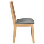 vidaXL Chaises à manger coussins 2 Pièces bois massif caoutchouc