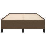 vidaXL Cadre de lit sans matelas marron foncé 120x190 cm tissu