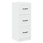 vidaXL Armoire à tiroirs Blanc 33 x 34 5 x 87 cm Bois d'ingénierie