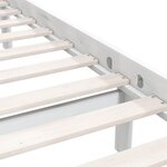 vidaXL Cadre de lit Blanc Bois de pin massif 135x190 cm Double
