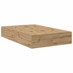 vidaXL Cadre de lit avec stockage chêne artisanal 200 x 120 x 31 5 cm