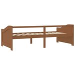 vidaXL Lit de repos 3 places Marron miel Bois de pin massif 90x200 cm