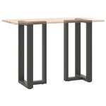 vidaXL Pieds de table de bar en T  2 pièces  anthracite  40 x 35 x (90-91) cm  acier