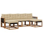 vidaXL Ensemble de canapés d'extérieur 6 pc Naturel et Beige