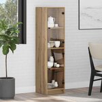 vidaXL Haut Armoire Chêne artisanal 35 x 37 x 142 cm Bois d'ingénierie