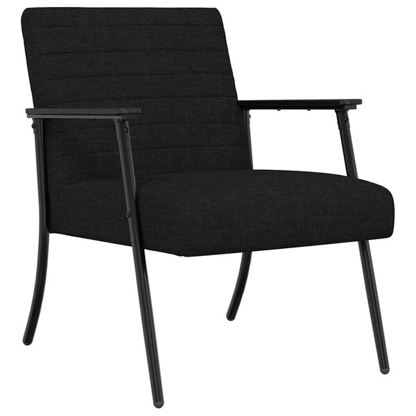 vidaXL fauteuil Noir 59 x 75 x 78 cm tissu