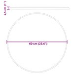 vidaXL Dessus de table Noir Ø60x2 5 cm Marbre