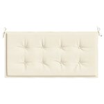 vidaXL Coussin de banc de jardin crème 100x50x4 cm tissu oxford