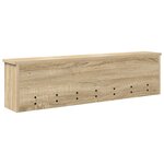 vidaXL Porte-manteau mural avec étagère Montage mural avec stockage Chêne sonoma 100 x 16 x 26 cm