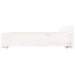 vidaXL Cadre de lit sans matelas avec tiroirs blanc