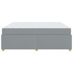 vidaXL Cadre de lit avec matelas Gris clair 180 x 200 cm tissu