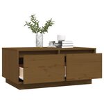 vidaXL Table basse Marron miel 80x50x35 cm Bois massif de pin