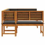 vidaXL Ensemble de banc de jardin 5 Pièces Marron Bois d'acacia massif