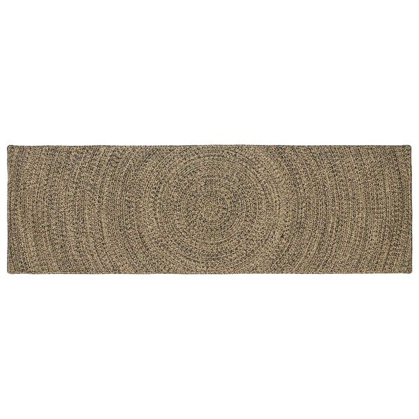 vidaXL Tapis de surface Naturel et noir 80 x 200 cm Jute