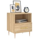 vidaXL Table de chevet chêne sonoma 40x35x47 5 cm bois d’ingénierie
