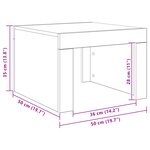 vidaXL Table basse chêne artisanal 50 x 50 x 35 cm Bois d'ingénierie