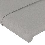 vidaXL Tête de lit à LED Gris clair 163x16x118/128 cm Tissu