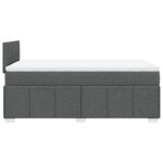 vidaXL Sommier à lattes de lit avec matelas Gris foncé 120x200cm Tissu