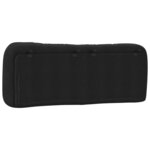vidaXL Coussin de tête de lit noir 120 cm tissu