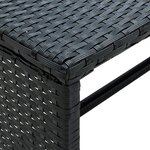 Vidaxl salon de jardin 4 pièces avec coussins résine tressée noir