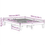vidaXL Cadre de lit sans matelas blanc 140x190 cm bois de pin massif