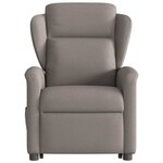 vidaXL Fauteuil inclinable taupe tissu