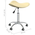 vidaXL Chaise pivotante de salle à manger Crème Similicuir