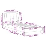 vidaXL Cadre de lit sans matelas Zadar cappuccino 80x200 cm similicuir